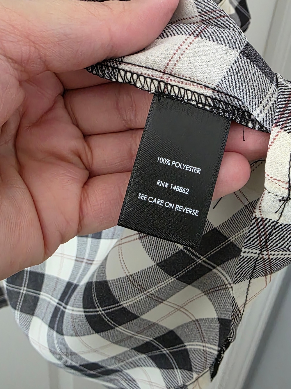 Torrid The Harper Black and Cream Plaid Tunic Blouse NWT - Picture 6 of 7